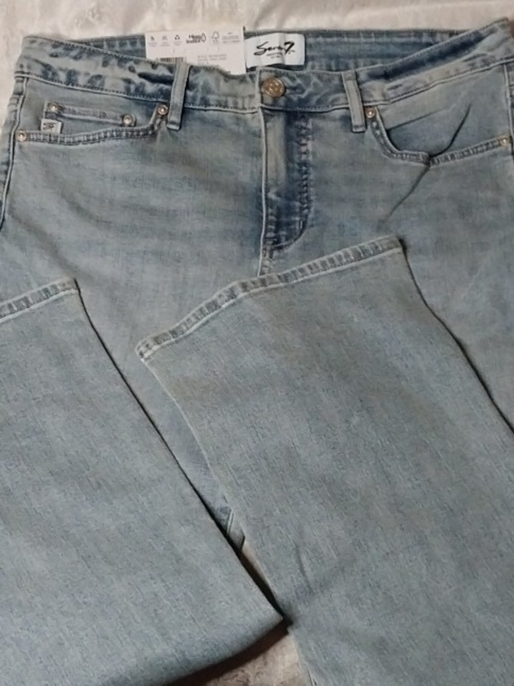 Seven7 Light Wash High Rise Boot Cut Jeans Sz 8